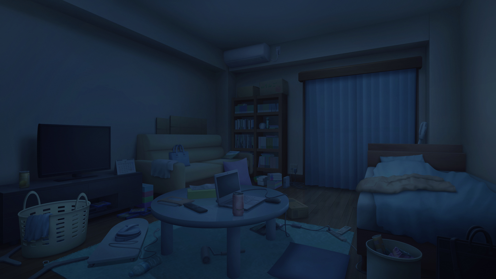 フリー素材 散らかった部屋 10枚 背景イラスト みんちりえ