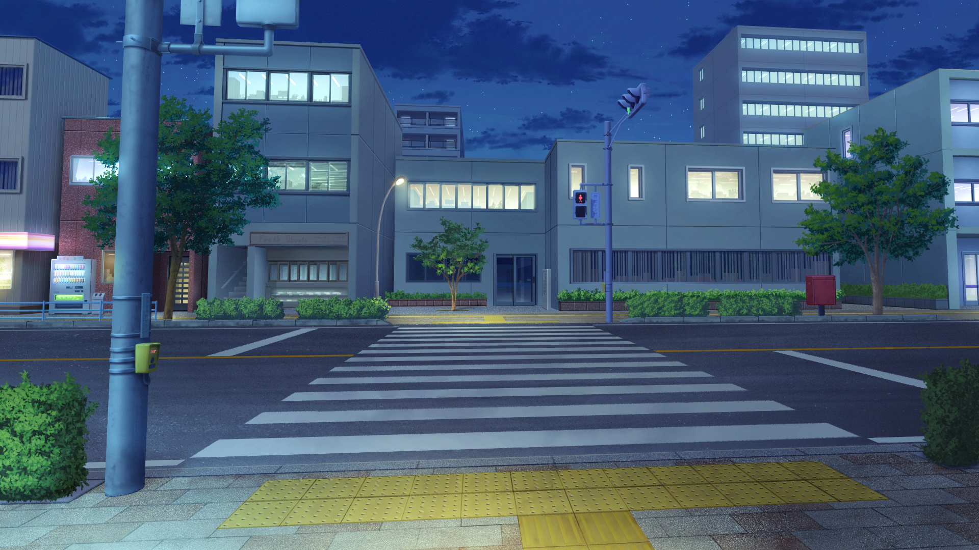横断 歩道 イラスト