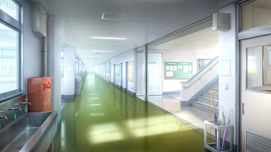 学校の廊下（日中）