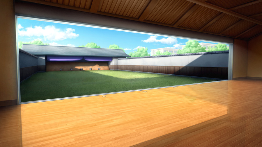 フリー素材 弓道場 3枚 背景イラスト みんちりえ