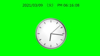 現時刻を表示する時計
